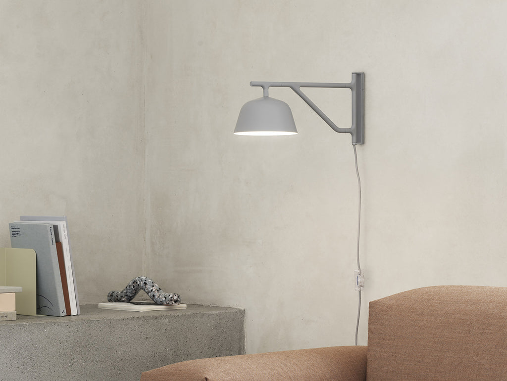 Grey Ambit Wall Lamp by Muuto