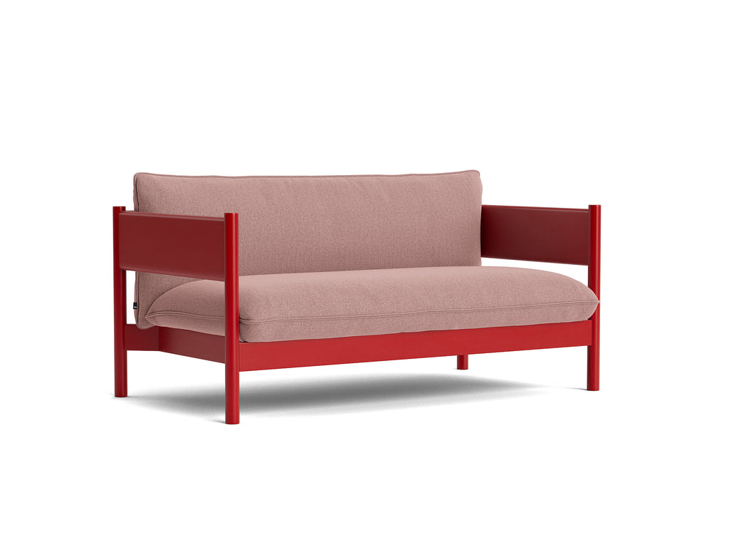 Arbour Club Sofa / Re-wool 648 / Wine Red Lacquered Beech / by HAY