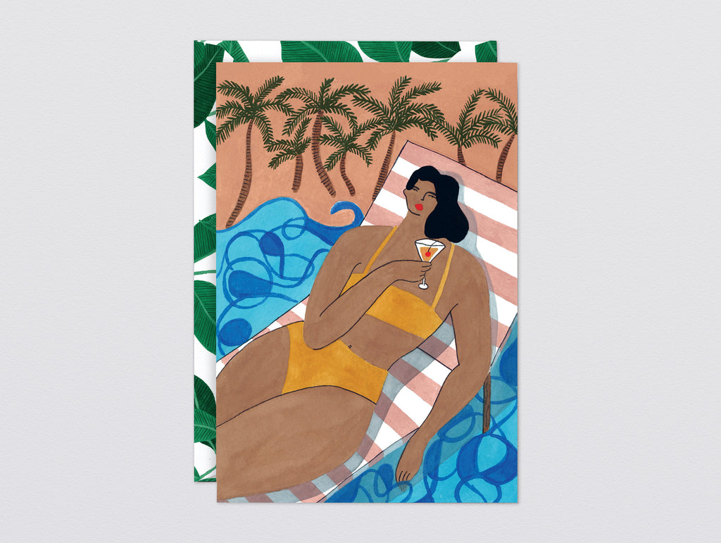 'Beach Cocktail' Art Card by Wrap