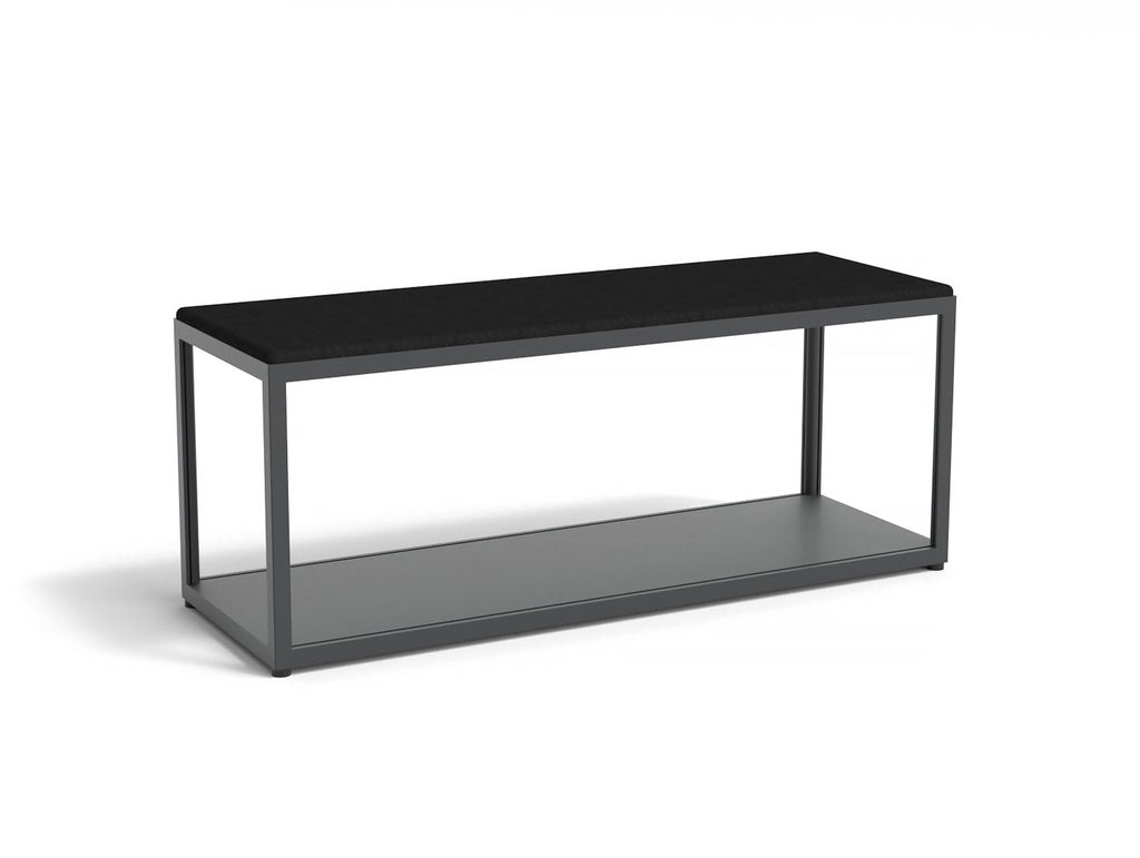 New Order Bench - Combination 100 - Charcoal Frame, Black Sierra Upholstery