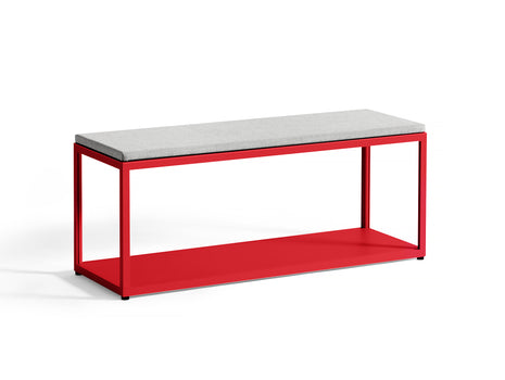 New Order Bench - Combination 100 - Red Frame, Remix 123 Upholstery