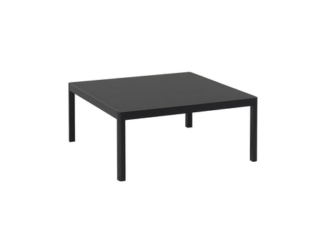 Workshop Coffee Table by Muuto - 86 x 86 cm / Black Linoleum Top with Black Lacquered Oak Base