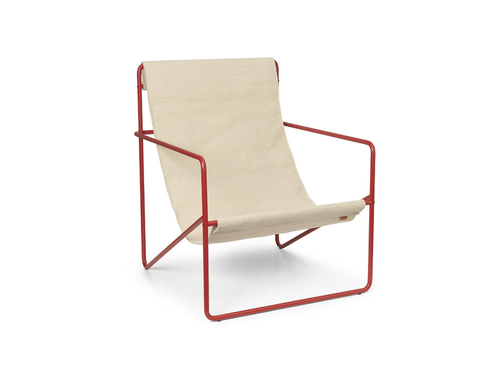 Desert Chair by Ferm Living - Cloud / Poppy Red Frame