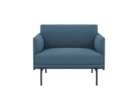Outline Chair by Muuto - Black Painted Aluminium / Vidar 733
