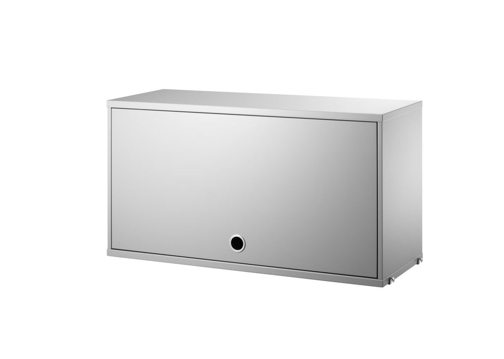 String System Cabinet with Flip Door - Grey