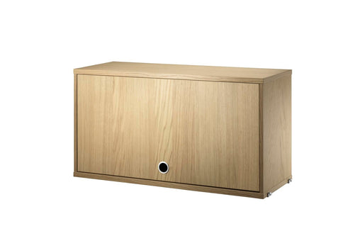 String System Cabinet with Flip Door - Oak